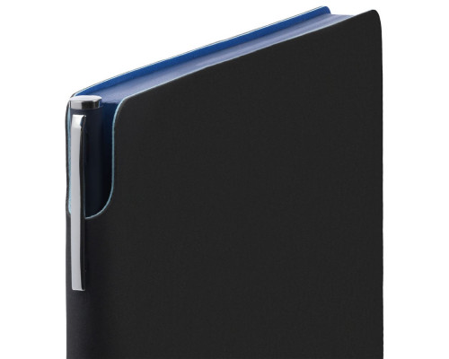 Ежедневник Flexpen Black, недатированный, черный с синим