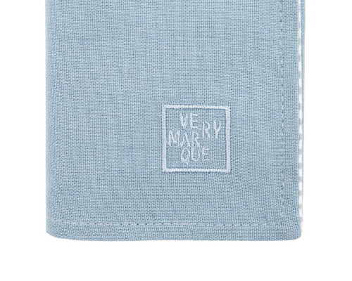 Набор Feast Mist: сервировочная салфетка и куверт, серо-голубой