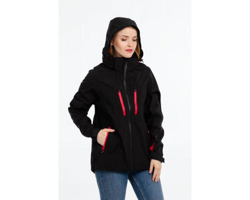Куртка-трансформер женская Matrix, черная с красным