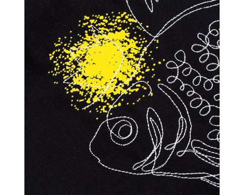 Сумка для покупок на молнии «Золотая рыбка», черная