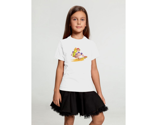 Футболка детская Skateboard, белая