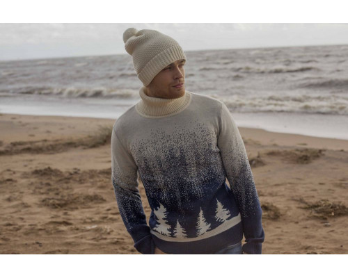 Свитер Glint, бежевый с синим