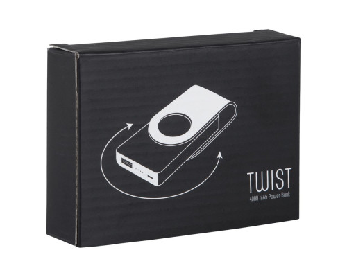 Внешний аккумулятор Twist 4000 mAh, синий