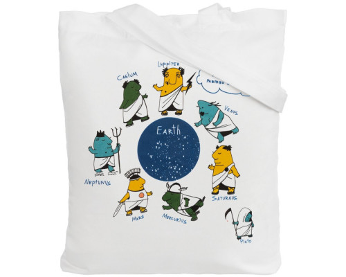 Холщовая сумка «Где Плутон?», молочно-белая