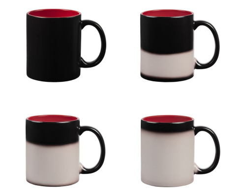 Кружка-хамелеон On Display, матовая, красно-черная