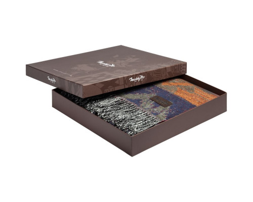 Плед Navajo, сине-бордовый