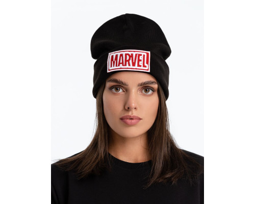 Шапка с вышивкой Marvel, черная