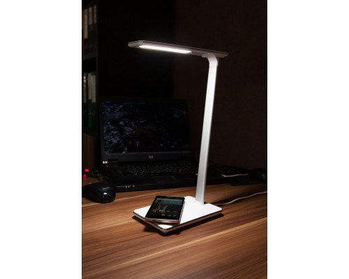 Настольная лампа с беспроводной зарядкой Power Spot, белая