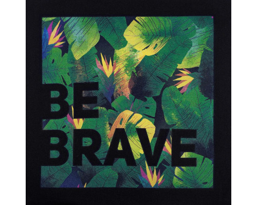 Холщовая сумка «Будь храбрым!», черная