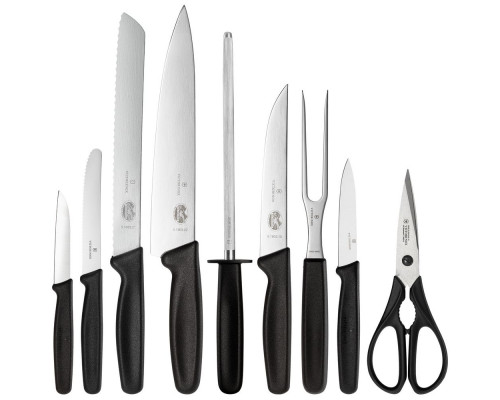 Набор ножей Victorinox Standart в деревянной подставке с ножницами