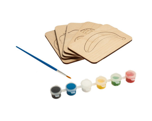 Карточки-раскраски Wood Games, овощи