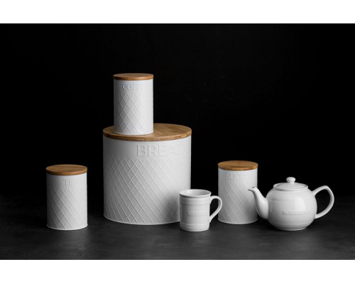 Емкость для хранения сахара Embossed, белая