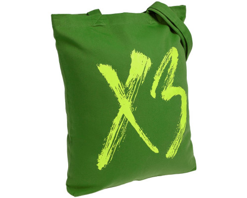 Холщовая сумка «ХЗ», ярко-зеленая