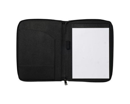 Набор Cosmo: папка с блокнотом А5, ручка и шарф, черный