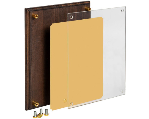 Плакетка Destiny's Shield Gold, венге