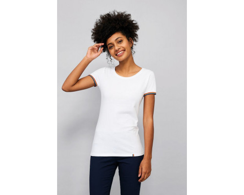 Футболка женская Rainbow Women, темно-синяя с ярко-синим