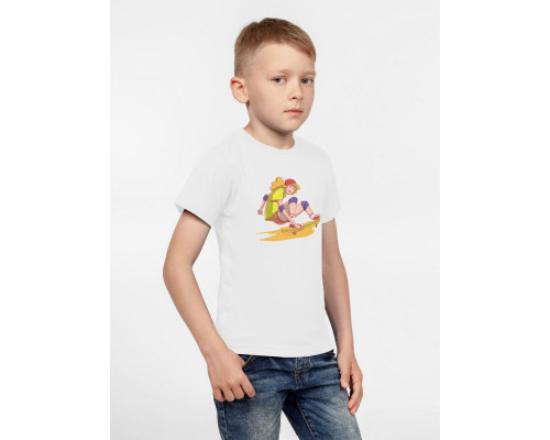 Футболка детская Skateboard, белая