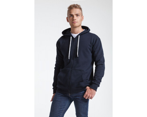 Толстовка на молнии с капюшоном Unit Siverga Heavy, темно-синяя