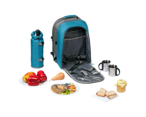 Набор для пикника Fridag на 2 персоны, серый с голубым