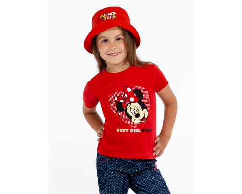 Панама детская «Минни Маус», красная