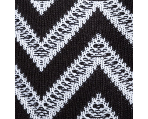 Подушка Levin, черно-белая с красными кистями