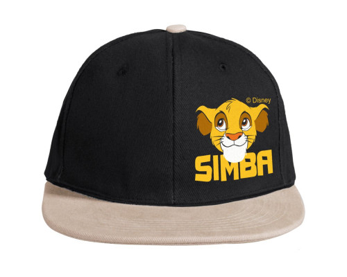 Бейсболка с прямым козырьком Simba, черная с бежевым