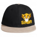 Бейсболка с прямым козырьком Simba, черная с бежевым
