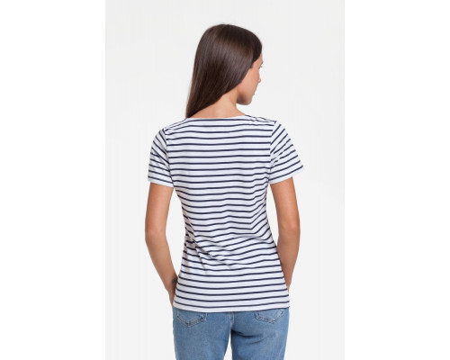 Футболка женская Grand Granat New, белая с синим