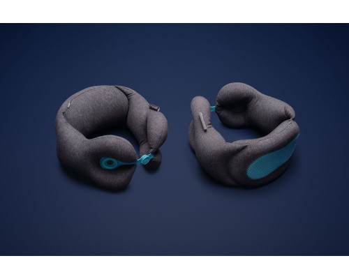 Дорожная подушка Norwick, серая с голубым