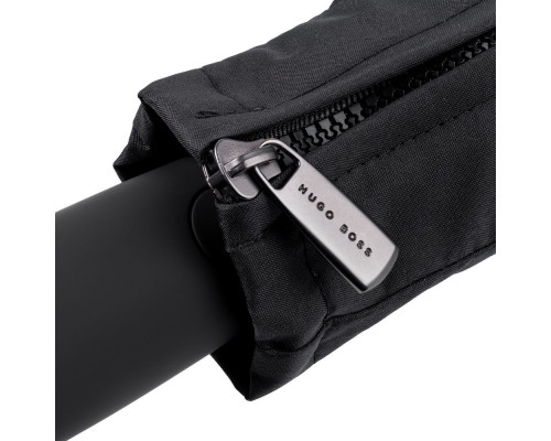 Зонт складной Gear, черный с темно-серым