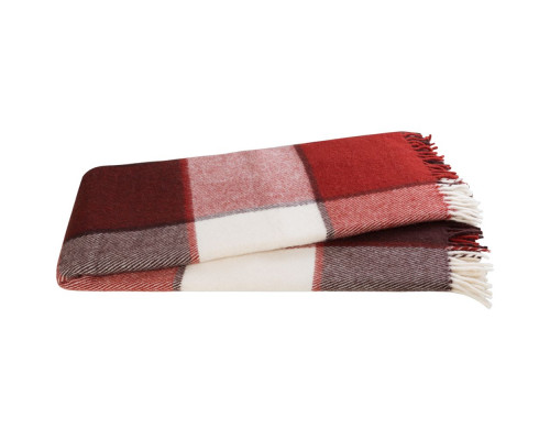 Плед Caledonia, красный с коричневым