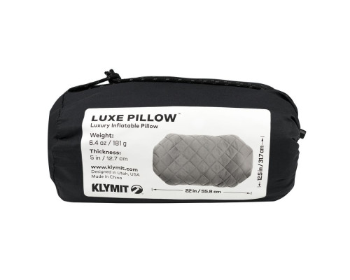 Надувная подушка Pillow Luxe, серая