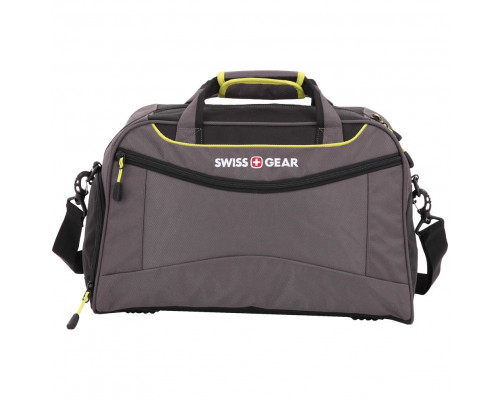Сумка спортивная Swissgear, серая с зеленым