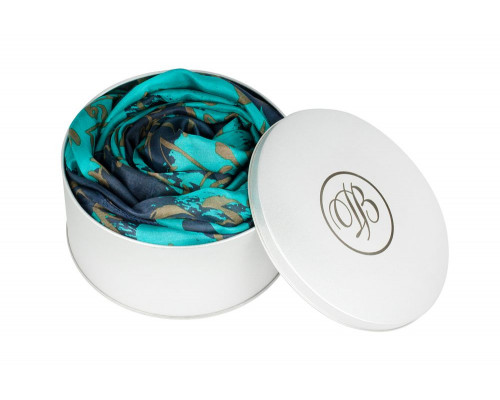 Коробка круглая, средняя, серебристая