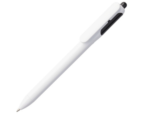 Ручка шариковая Bolide, белая с черным