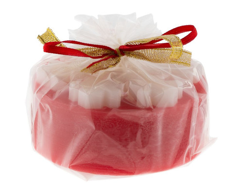 Свеча «Снежинка», красная