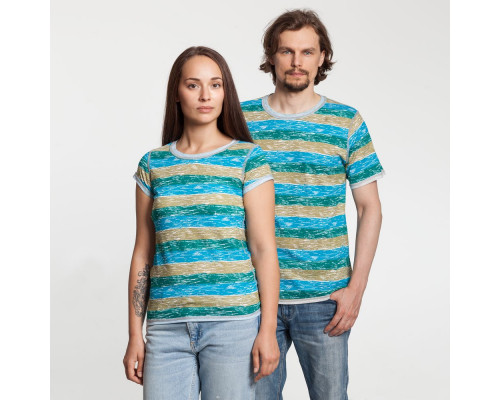 Футболка женская Rayet Lady двусторонняя, голубая с зеленым