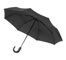 Зонт складной Lui, черный с красным
