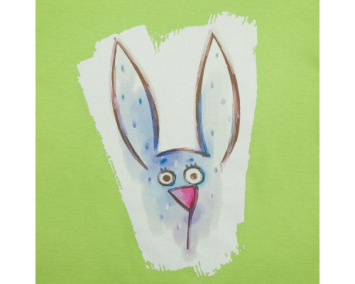 Футболка детская Funny Animals, зеленое яблоко