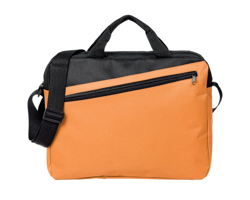 Конференц-сумка Unit Diagonal, оранжево-черная