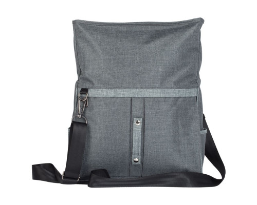 Сумка для ноутбука 2 в 1 twoFold, серая с темно-серым