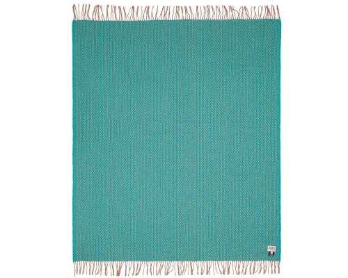 Плед Brera Verde Smeraldo, бирюзовый