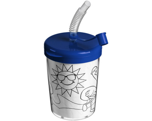 Детский стакан-раскраска «Передвижник», синий