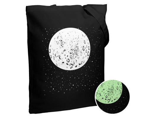 Холщовая сумка «Что вечно под Луной» со светящимся принтом