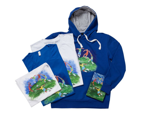 Майка мужская «Футбол via Матисс», синяя