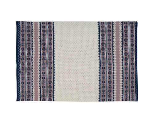 Плед Happy View, синий с бежевым