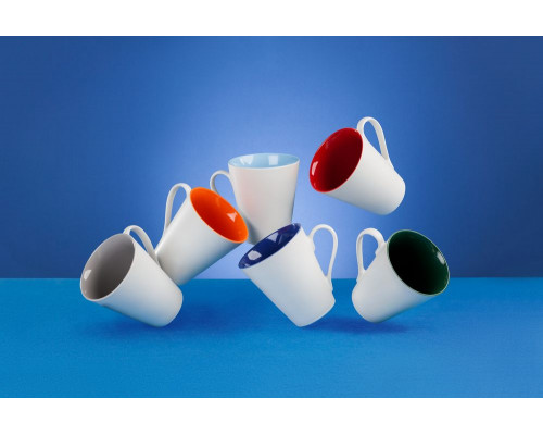 Кружка New Bell матовая, белая с зеленым