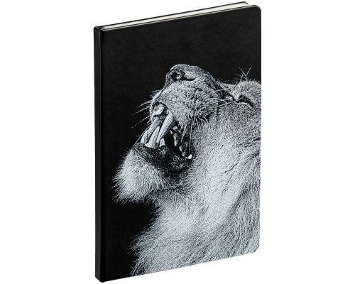 Блокнот Like a Lion, в линейку, черный