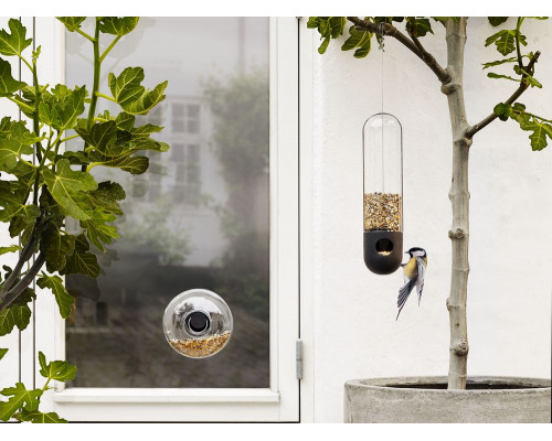 Кормушка для птиц Bird Feeder Tube, подвесная, черная
