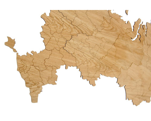 Деревянная карта России, дуб